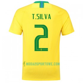 Koszulka Brazylia T.Silva 2 Mistrzostwa Świata 2018 Domowe Stroje Piłkarskie